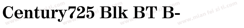 Century725 Blk BT B字体转换